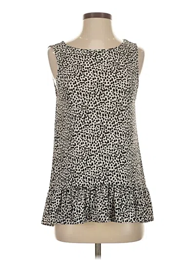 Pre-owned Express Sleeveless Top Ivory Scoop Neck Tops