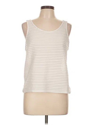 Pre-owned Express Sleeveless Top Ivory Scoop Neck Tops