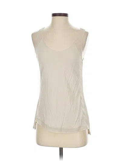 Pre-owned Express Sleeveless Top Ivory Scoop Neck Tops In White
