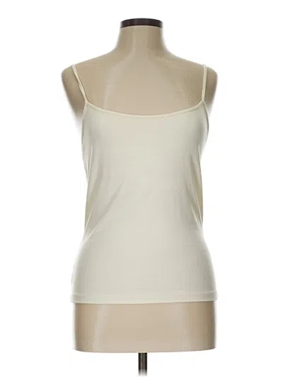 Pre-owned Express Sleeveless Top Ivory Scoop Neck Tops In White