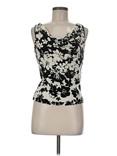 Pre-owned Express Sleeveless Top Ivory Scoop Neck Tops In White