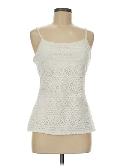 Pre-owned Express Sleeveless Top Ivory Square Neckline Tops In White