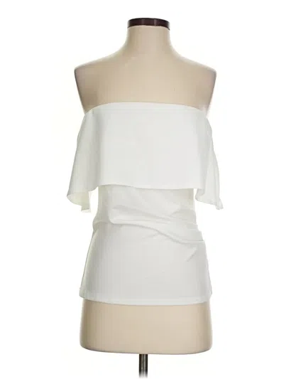 Pre-owned Express Sleeveless Top Ivory Strapless Neckline Tops