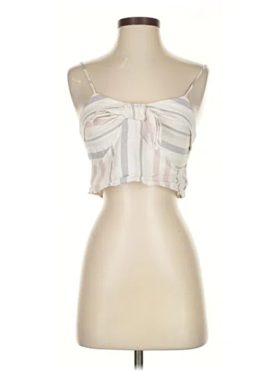 Pre-owned Express Sleeveless Top Ivory Strapless Neckline Tops In White