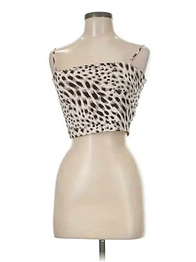Pre-owned Express Sleeveless Top Ivory Strapless Neckline Tops In White