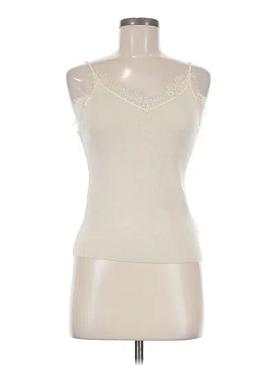 Pre-owned Express Sleeveless Top Ivory Sweetheart Neckline Tops