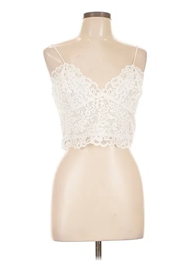 Express Sleeveless Top Ivory Sweetheart Neckline Tops In White