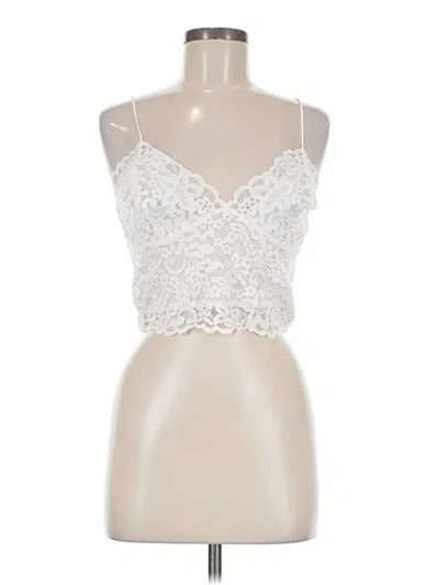 Pre-owned Express Sleeveless Top Ivory Sweetheart Neckline Tops In White