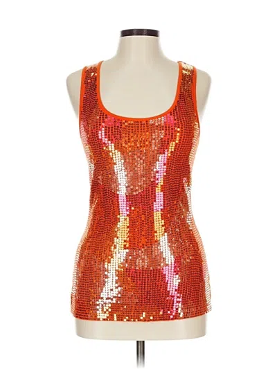 Pre-owned Express Sleeveless Top Orange Scoop Neck Tops