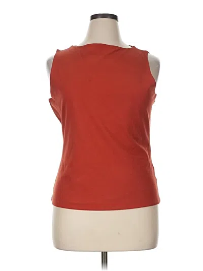 Pre-owned Express Sleeveless Top Orange Scoop Neck Tops