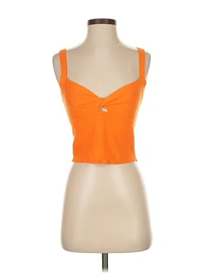 Pre-owned Express Sleeveless Top Orange Sweetheart Neckline Tops