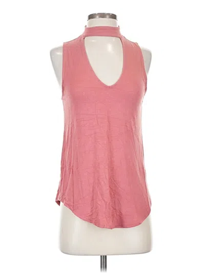 Pre-owned Express Sleeveless Top Pink Halter Neckline Tops