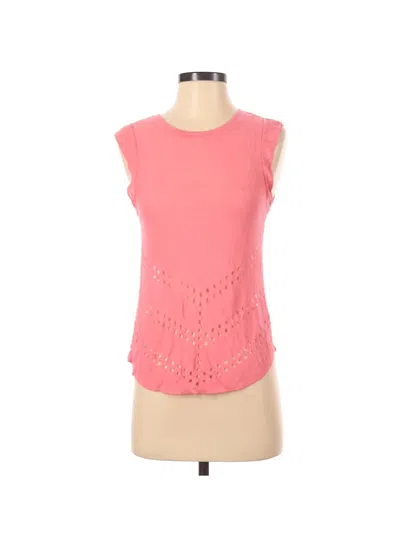 Pre-owned Express Sleeveless Top Pink Keyhole Neckline Tops