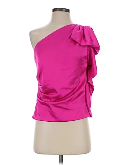 Pre-owned Express Sleeveless Top Pink One Shoulder Neckline Tops