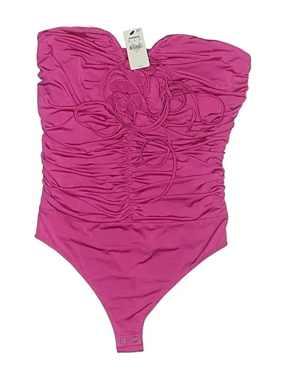 Express Sleeveless Top Pink Strapless Neckline Tops