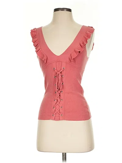 Pre-owned Express Sleeveless Top Pink Sweetheart Neckline Tops