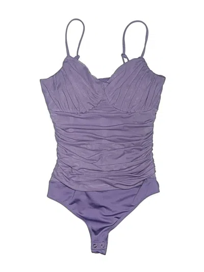 Pre-owned Express Sleeveless Top Purple Strapless Neckline Tops