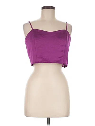 Pre-owned Express Sleeveless Top Purple Sweetheart Neckline Tops