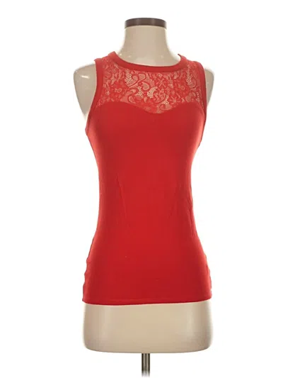 Pre-owned Express Sleeveless Top Red Halter Neckline Tops