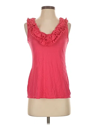 Pre-owned Express Sleeveless Top Red Ruffles Neckline Tops
