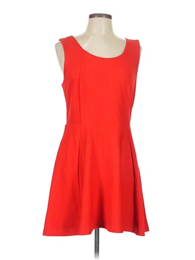 Pre-owned Express Sleeveless Top Red Scoop Neck Tops