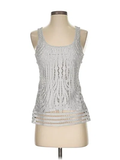 Pre-owned Express Sleeveless Top Silver Halter Neckline Tops