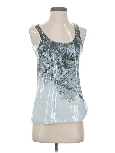 Pre-owned Express Sleeveless Top Silver Halter Neckline Tops
