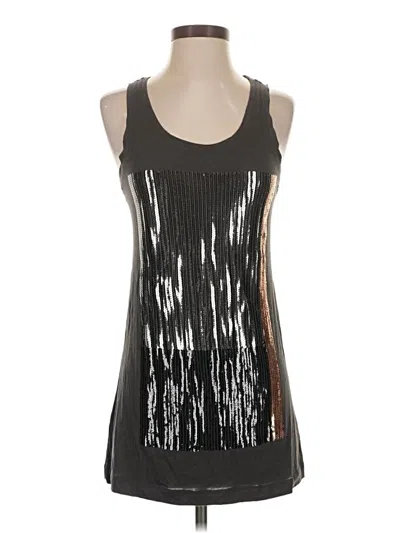 Pre-owned Express Sleeveless Top Silver Halter Neckline Tops