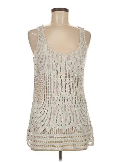 Pre-owned Express Sleeveless Top Silver Halter Neckline Tops