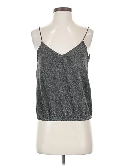 Pre-owned Express Sleeveless Top Silver Halter Neckline Tops