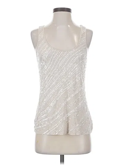 Pre-owned Express Sleeveless Top Silver Halter Neckline Tops