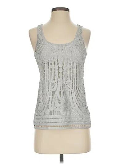Pre-owned Express Sleeveless Top Silver Halter Neckline Tops