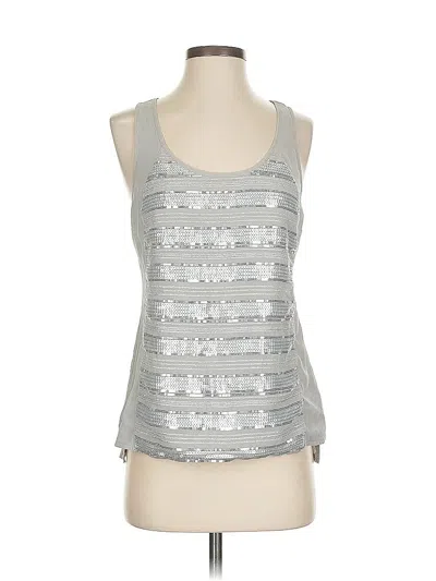 Pre-owned Express Sleeveless Top Silver Scoop Neck Tops