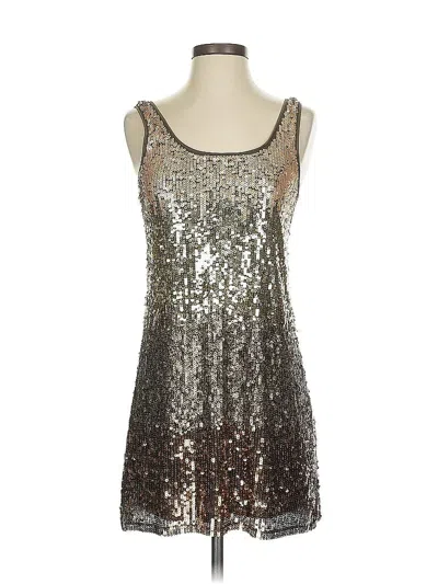 Pre-owned Express Sleeveless Top Silver Scoop Neck Tops