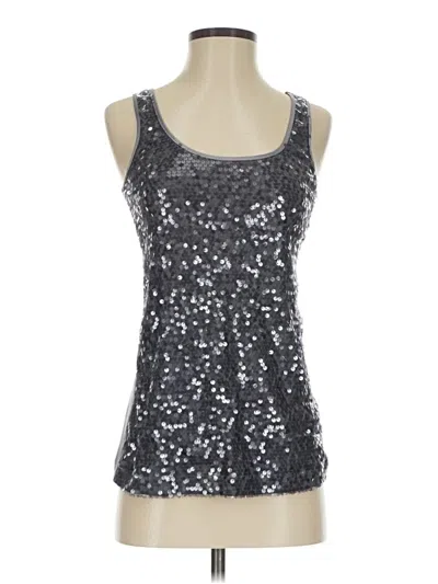 Pre-owned Express Sleeveless Top Silver Scoop Neck Tops