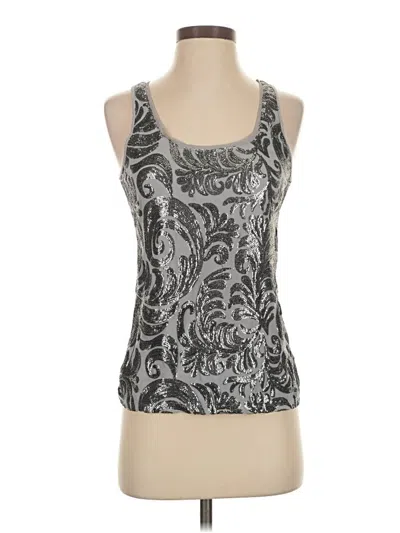 Pre-owned Express Sleeveless Top Silver Scoop Neck Tops