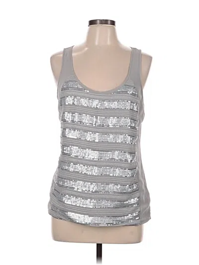 Pre-owned Express Sleeveless Top Silver Scoop Neck Tops