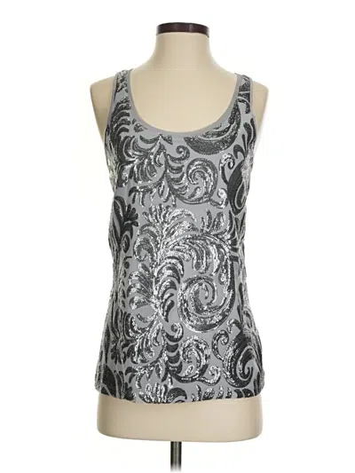 Pre-owned Express Sleeveless Top Silver Scoop Neck Tops