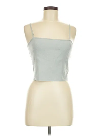 Pre-owned Express Sleeveless Top Silver Strapless Neckline Tops