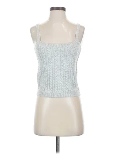 Pre-owned Express Sleeveless Top Silver Sweetheart Neckline Tops