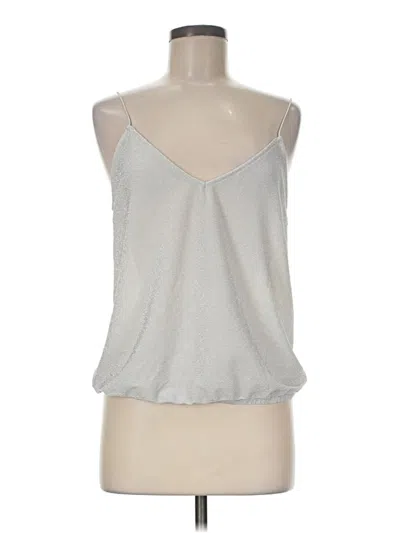 Express Sleeveless Top Silver Sweetheart Neckline Tops In White