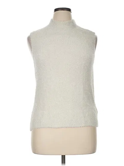Pre-owned Express Sleeveless Top Silver Turtleneck Tops