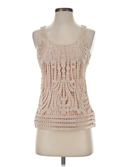 Pre-owned Express Sleeveless Top Tan Halter Neckline Tops