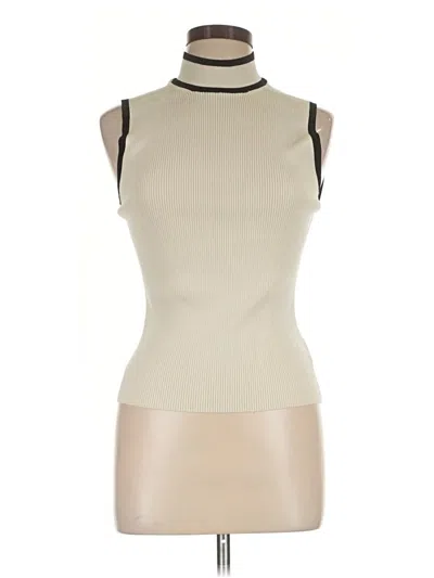 Express Sleeveless Top Tan Halter Neckline Tops