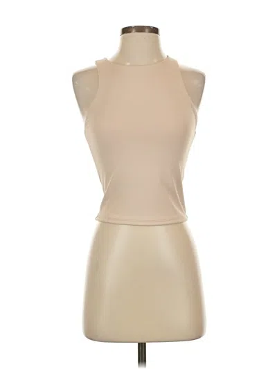 Pre-owned Express Sleeveless Top Tan Halter Neckline Tops In Brown