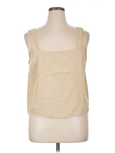 Express Sleeveless Top Tan Scoop Neck Tops In Neutral