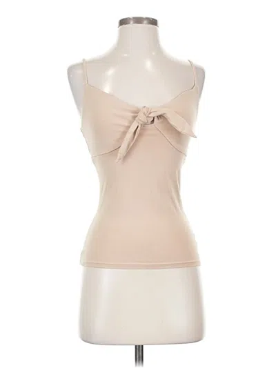 Pre-owned Express Sleeveless Top Tan Strapless Neckline Tops