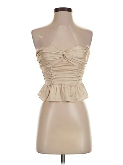 Pre-owned Express Sleeveless Top Tan Strapless Neckline Tops