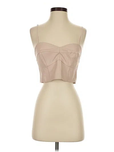 Pre-owned Express Sleeveless Top Tan Strapless Neckline Tops