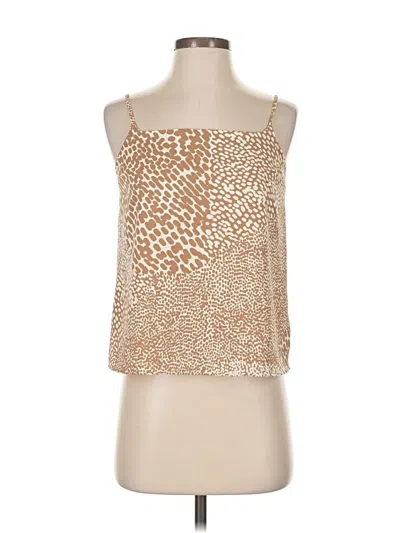 Pre-owned Express Sleeveless Top Tan Strapless Neckline Tops In Brown